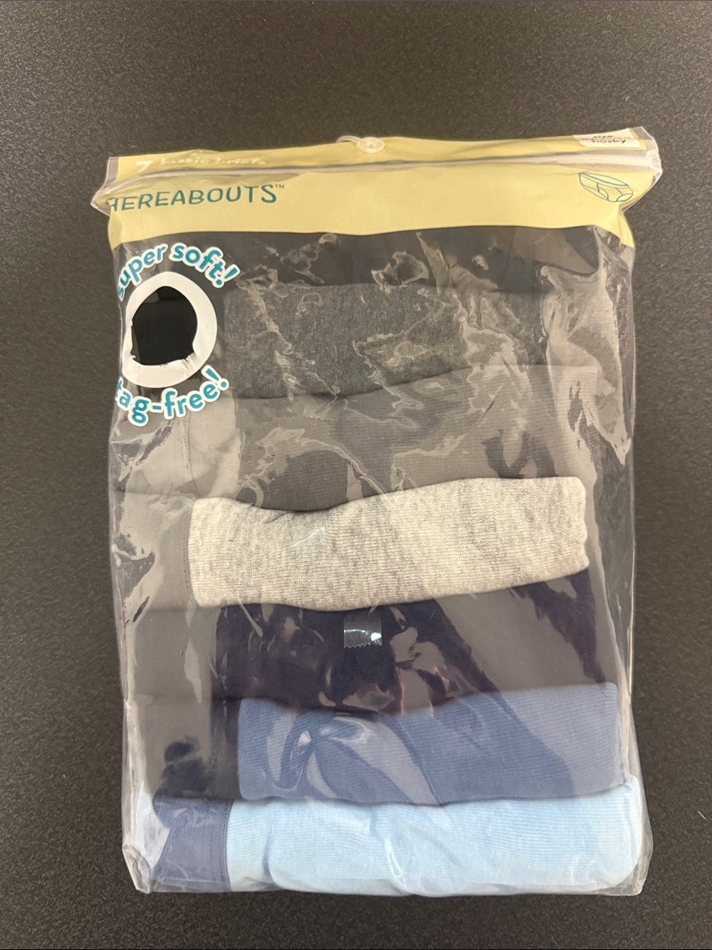 THereabouts Kids 5-Pack Underwear Briefs — Gray, Navy & Blue Assortment
